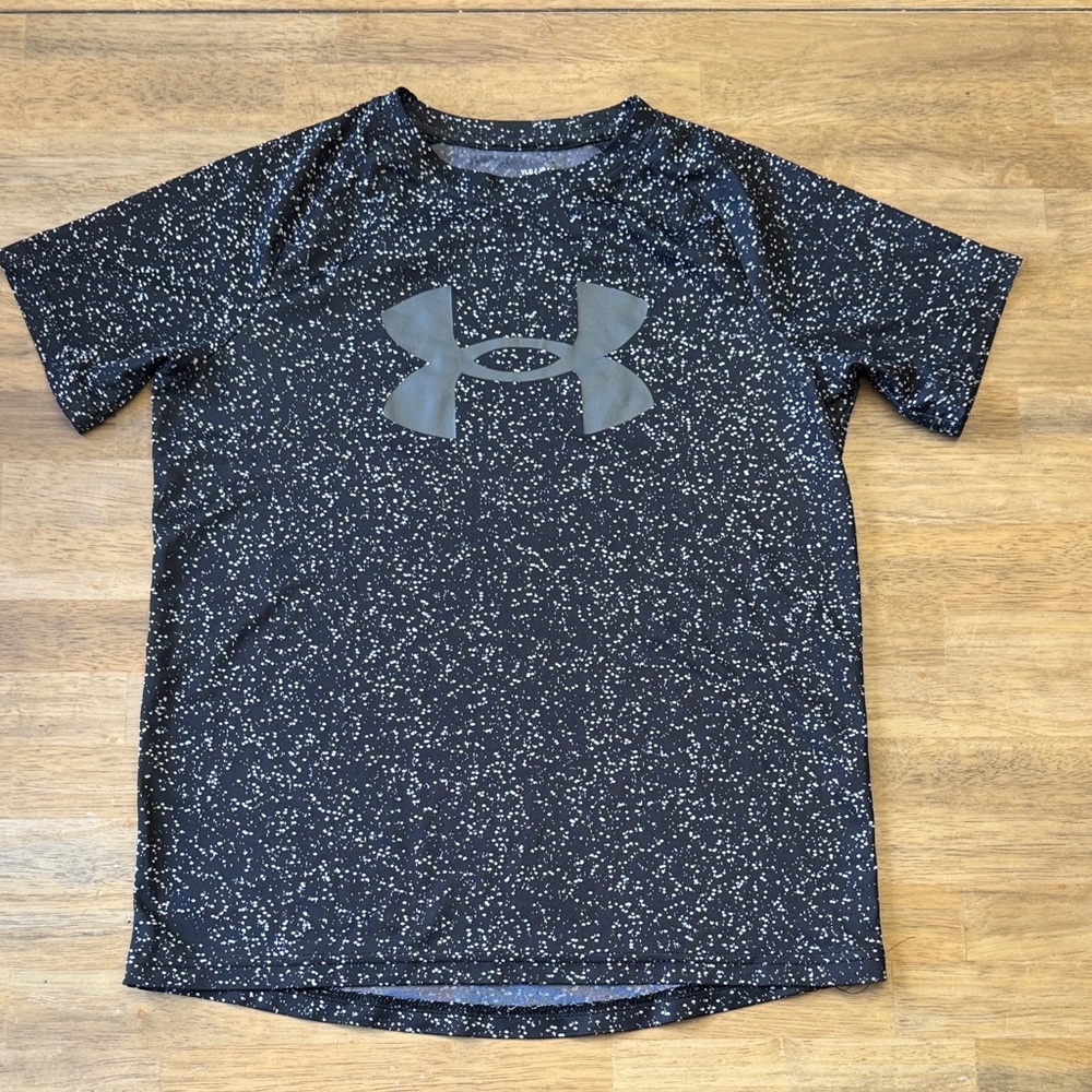 Under Armour Kids Speckled Black Tee